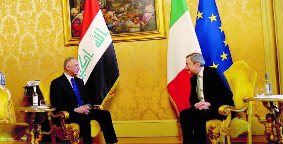 Al-Kazemi and his Italian counterpart discuss strengthening military cooperation 